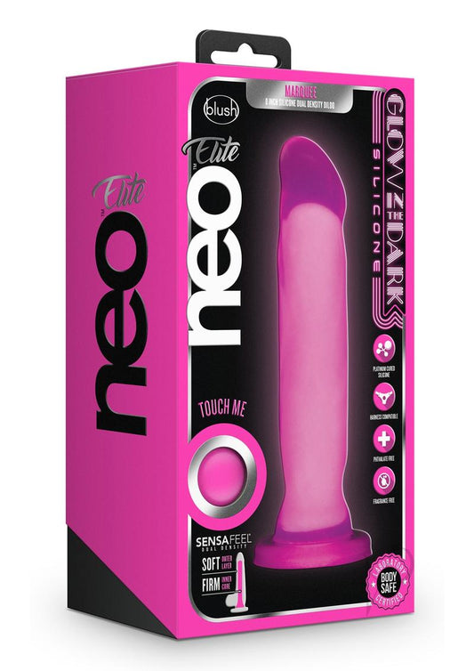 Neo Elite Gitd Marquee Dildo 8 Pink