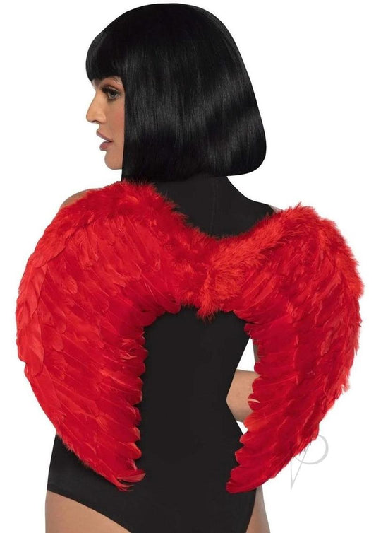 Marabou Trim Wings O/s Red