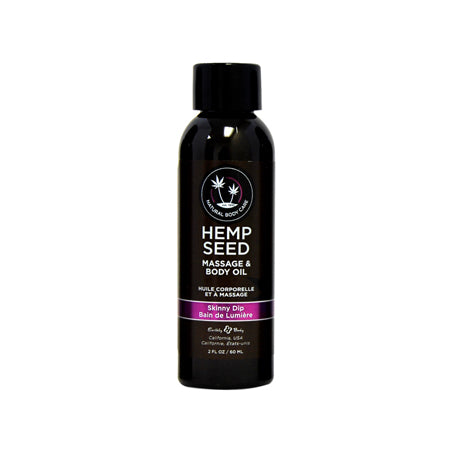 Earthly Body Hemp Seed Massage Oil Skinny Dip 2 oz.