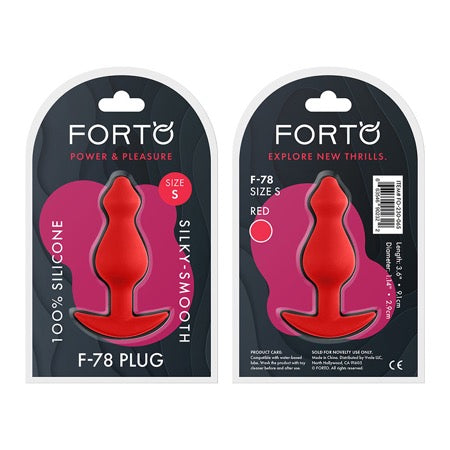 Forto F-78 Pointee Silicone Anal Plug Small Red
