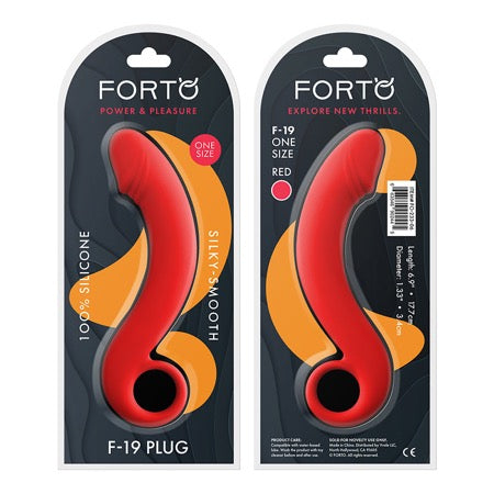 Forto F-19 Silicone Anal Plug Red