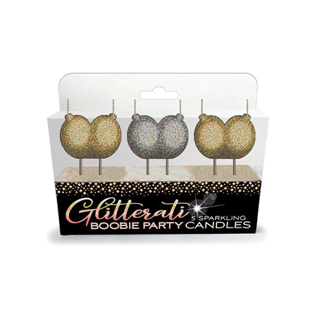 Glitterati Boobie Party Candles 3-Pack