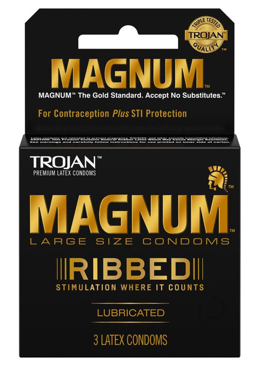 Trojan Magnum Ribbed 3`s