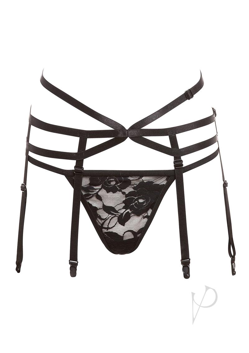 Barely B Strappy Garter-panty Blk(spec)