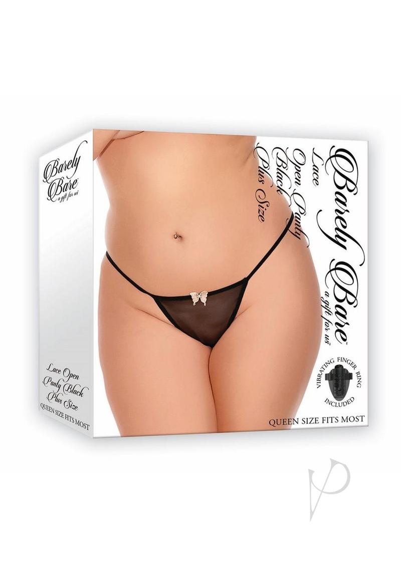 Barely B Lace Open Panty Ps Black(spec)