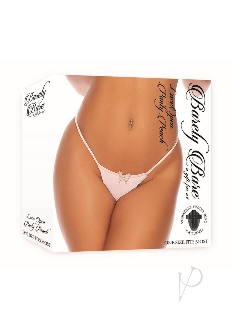 Barely B Lace Open Panty Peach