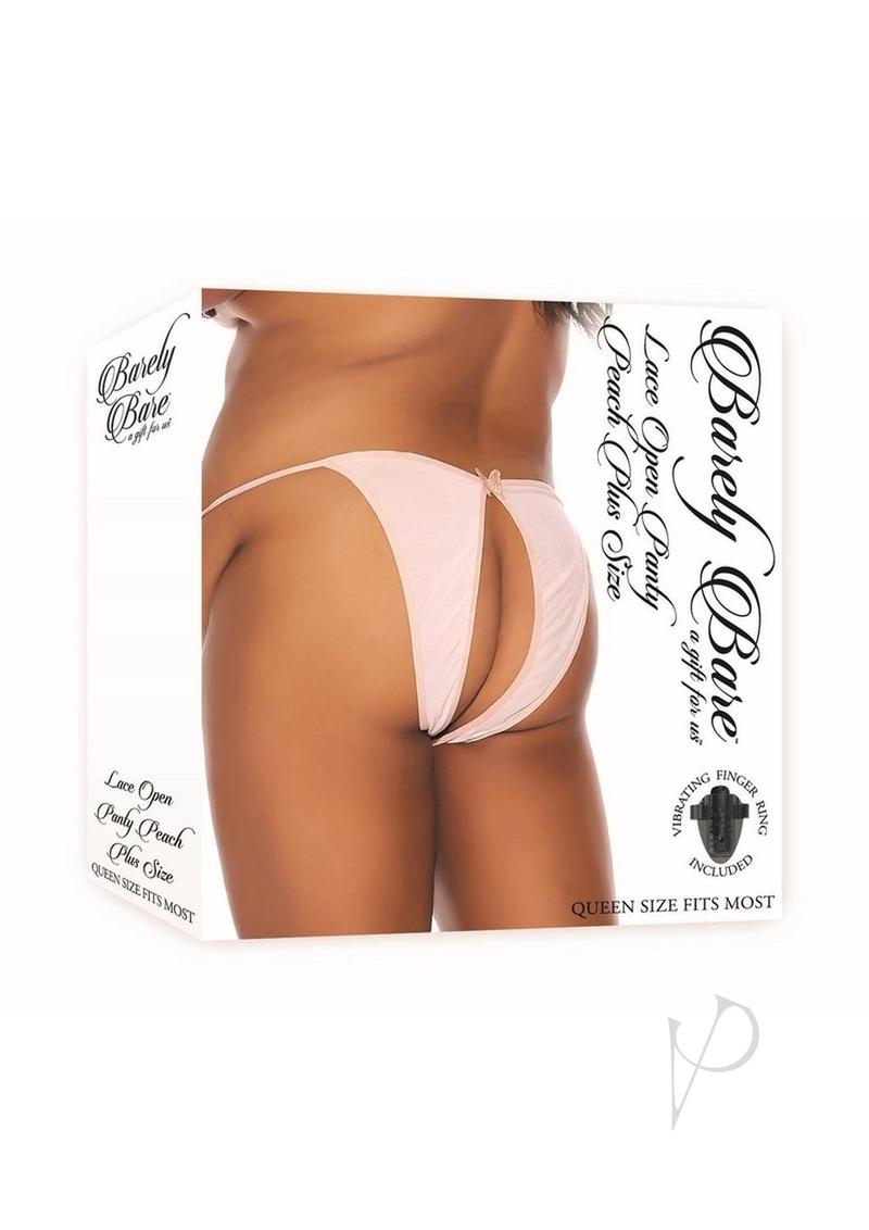 Barely B Lace Open Panty Ps Peach