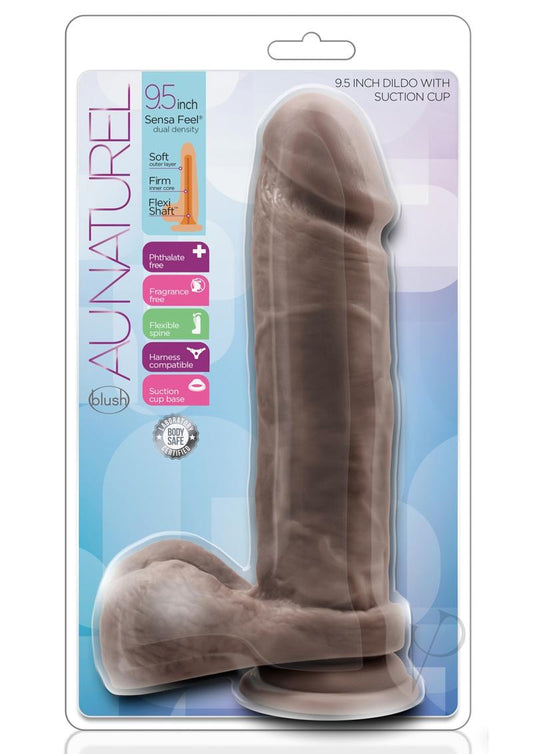 Au Naturel Dildo With Suction 9 Choco