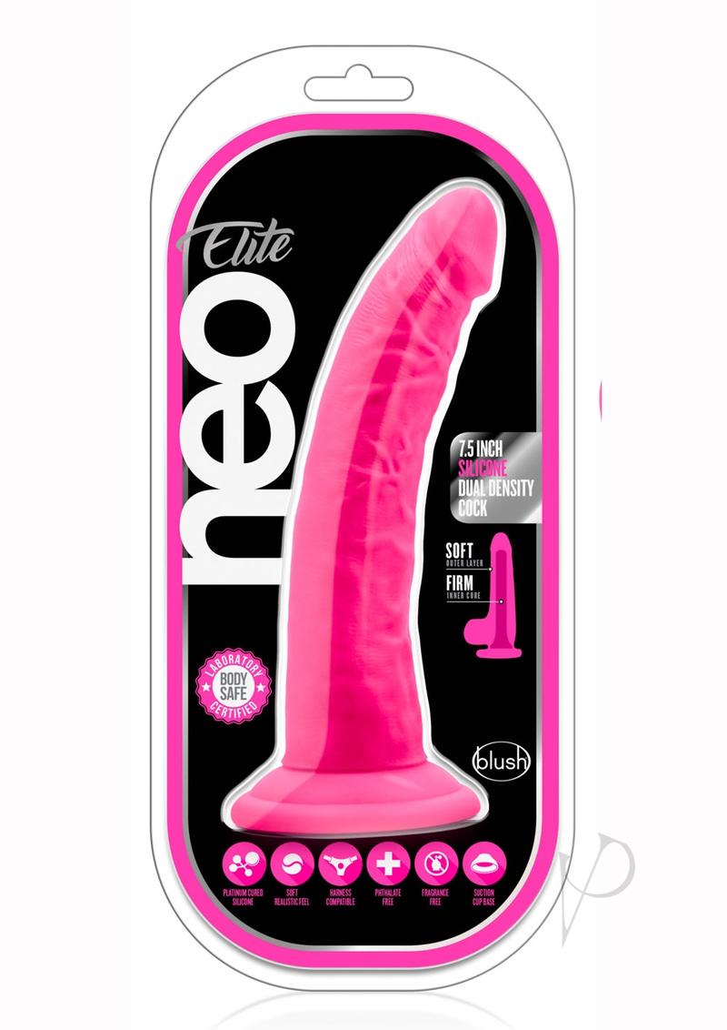 Neo Elite Dd Cock W/suction 7.5 Pink