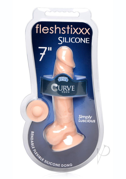 Fleshstixxx Silicone Dong W/balls 7 Van