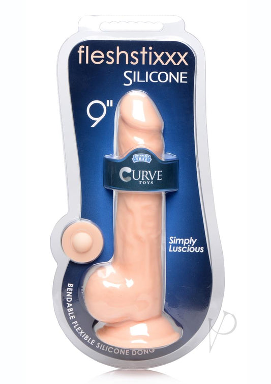 Fleshstixxx Silicone Dong W/balls 9 Van