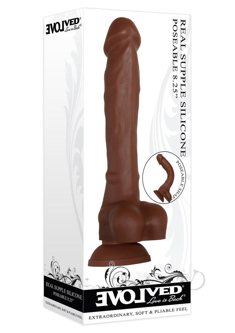 Real Supple Silicone Poseable 8.25` Drk