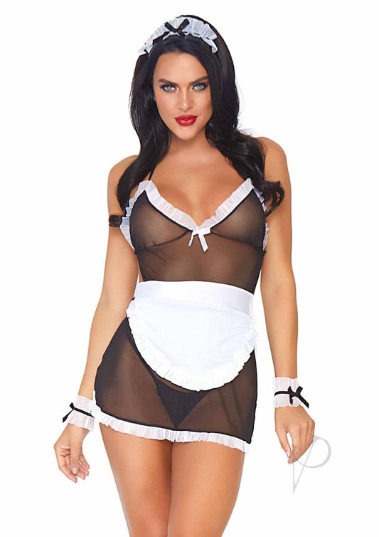 Seductive French Maid 4pc Black/white