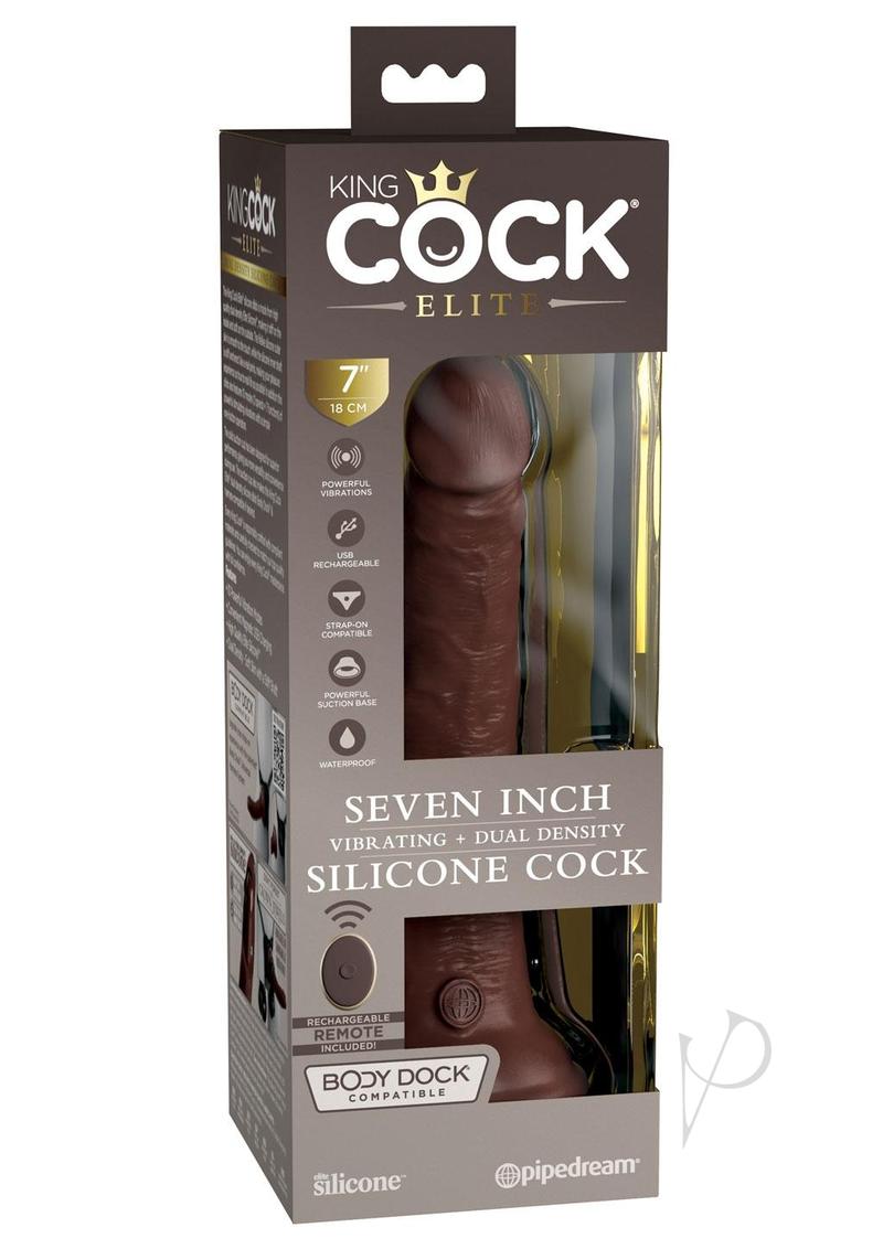 Kc Elite Dual Dense Vibe Cock 7 Brown