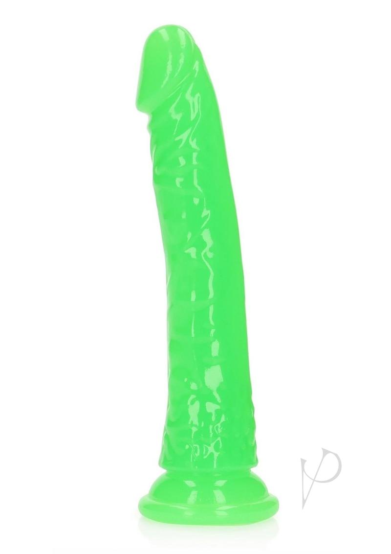 Realrock Slim Dildo 8 Gitd Green