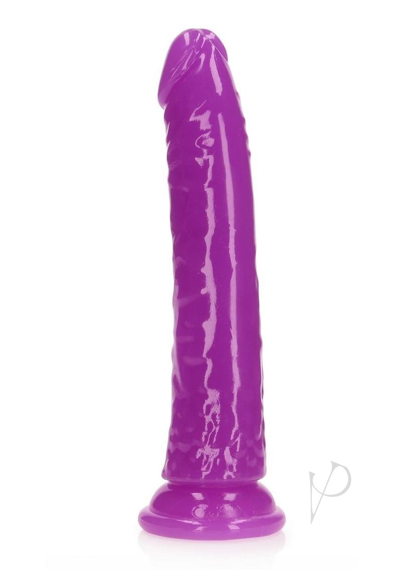 Realrock Slim Dildo 8 Gitd Purple