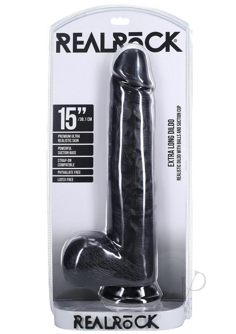 Realrock Xl Straight W Balls 15 Black