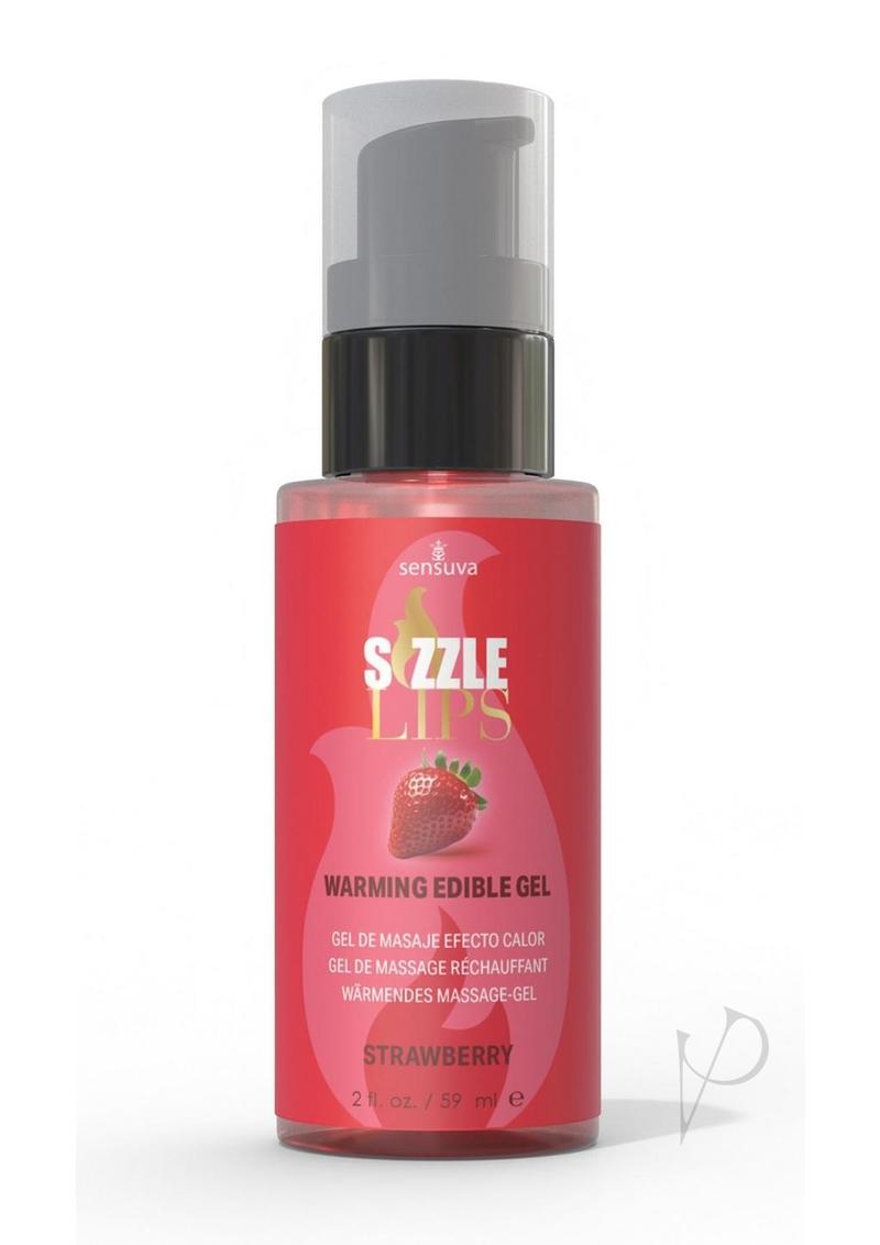 Sizzle Lips Warming Gel Strawberry 2oz