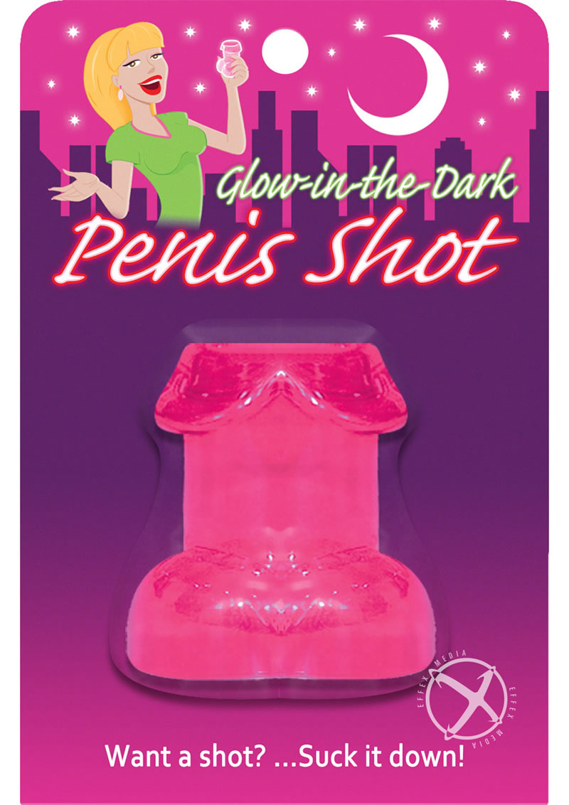 Glow In The Dark Penis Shot Pink