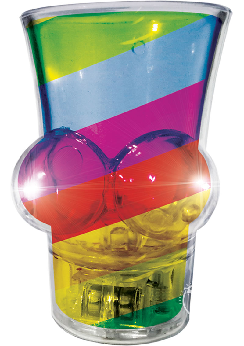 Light Up Rainbow Boobie Shot Glass