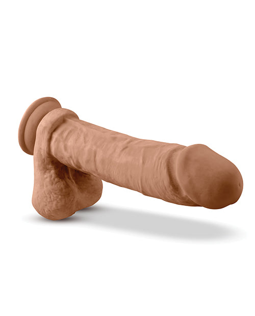 Blush Dr. Skin Silicone Dr. Julian 9" Dildo W/balls - Mocha