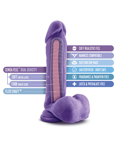 Blush Au Naturel Bold Hero 8" Dildo - Purple