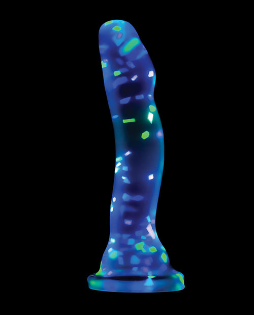 Blush Neo Elite Hanky Panky 7" Confetti Dildo - Glow In The Dark