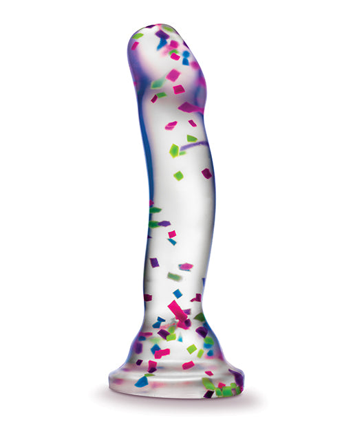 Blush Neo Elite Hanky Panky 7" Confetti Dildo - Glow In The Dark