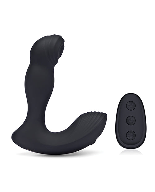 Blue Line Vibrating Prostate Thumper W/remote - Black