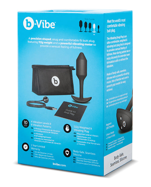 B-vibe Vibrating Weighted Snug Plug Xl