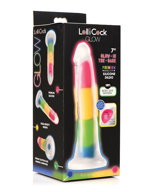 Curve Toys Lollicock 7" Glow In The Dark Silicone Dildo