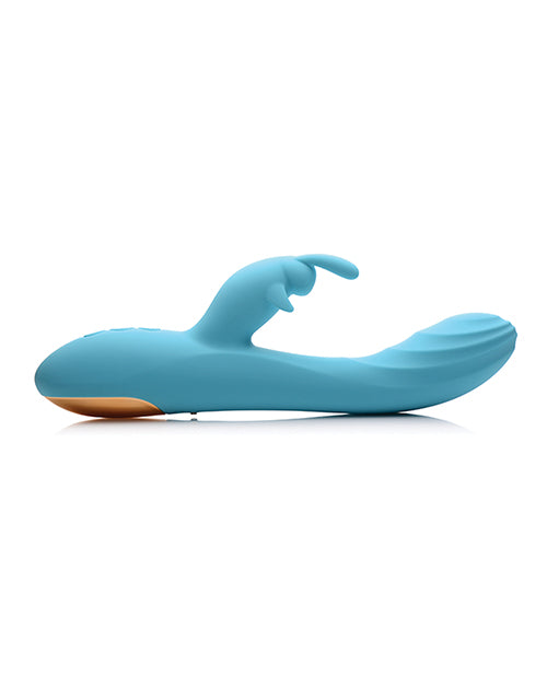 Curve Toys Power Bunnies Snuggles 10x Silicone Rabbit Vibrator - Blue