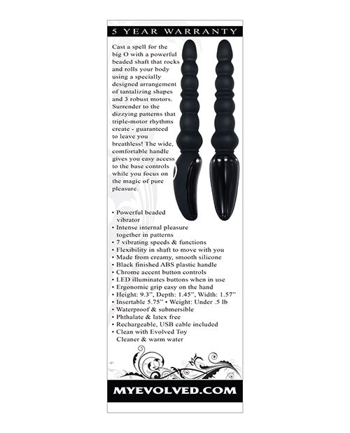 Evolved Magic Stick Beaded Vibrator - Black