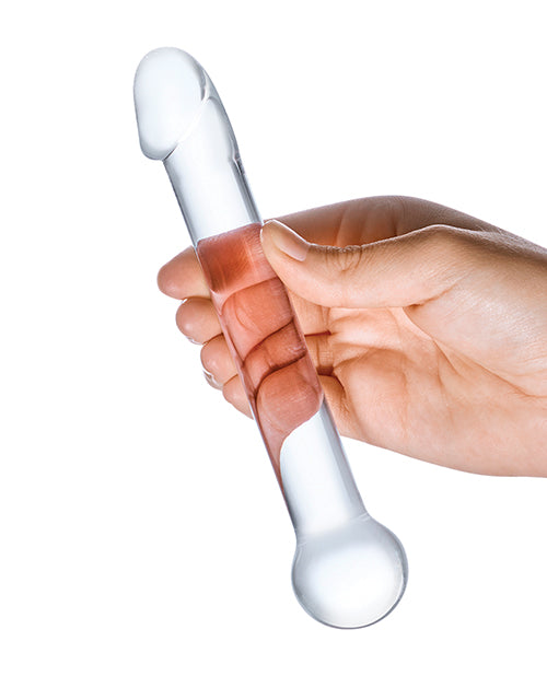 Glas 7" Realistic Head Glass Dildo - Clear