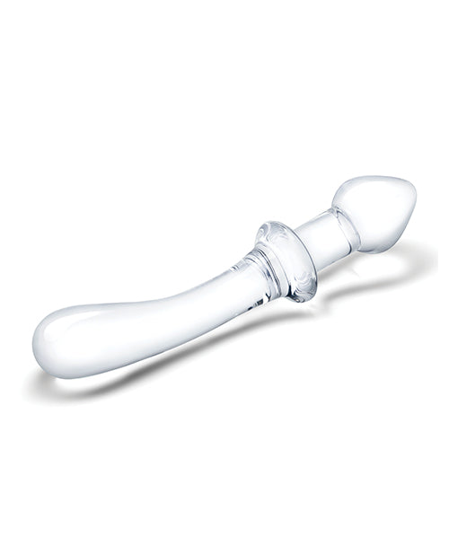 Glas 9" Classic Curved Dual Ended Dildo - Clear