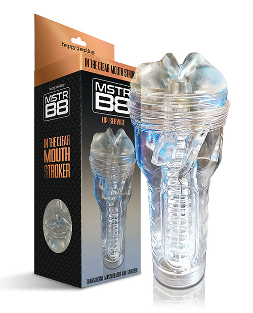 MSTR B8 In the Clear Mouth Stroker - Clear