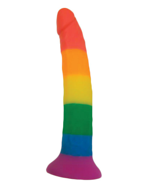 Rainbow 7" Strap On Dildo w/Harness