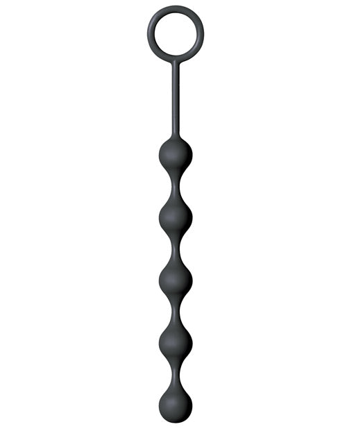 The 9's S Drops Silicone Anal Beads - Black