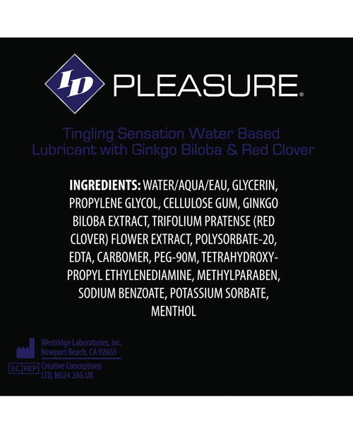 ID Pleasure Waterbased Tingling Lubricant - 1 oz Pocket Bottle