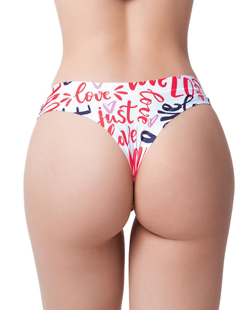 Mememe Love Message Printed Thong