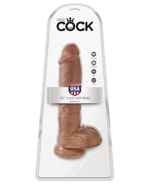 "King Cock 10"" Cock W/balls"