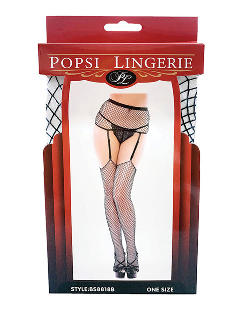 Fishnet Garter Pantyhose O/s