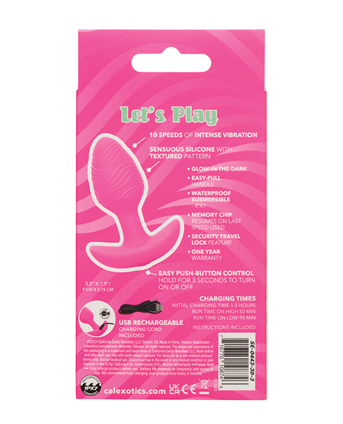 Cheeky Glow in the Dark Vibrating Butt Plug