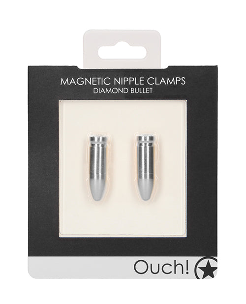 Shots Ouch Diamond Bullet Magnetic Nipple Clamps