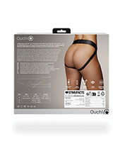 Shots Ouch Vibrating Strap On Thong W/removable Rear Straps - Black