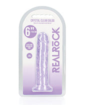 Shots Realrock Crystal Clear Straight Dildo W/suction Cup