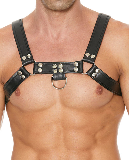 Shots Uomo Chest Bulldog Harness Large/xlarge - Black