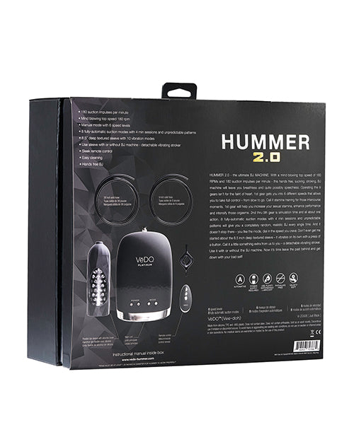 Vedo Hummer 2.0 Masturbator - Black