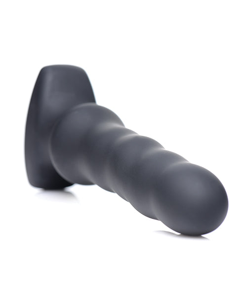 Thunderplugs Silicone Vibrating & Squirming Plug W/remote - Black