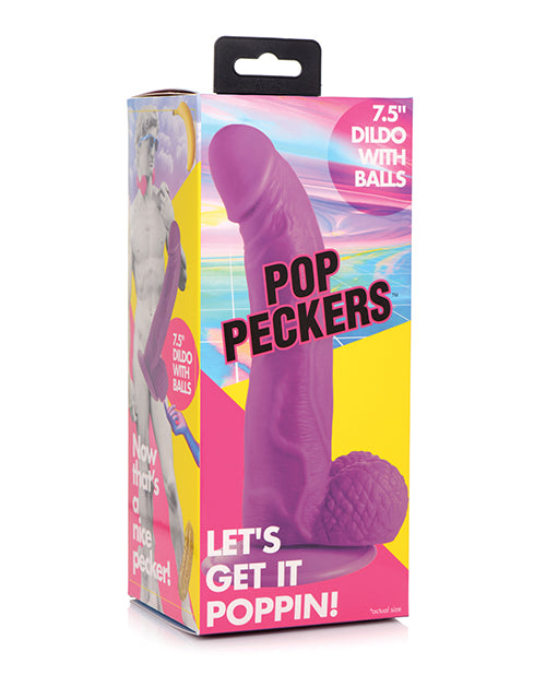 Pop Peckers 7.5" Dildo W/balls